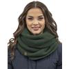 Vivisence Invernale Scaldacollo Classico da Donna in Filato Caldo Design con Toppa in Ecopelle Perfetto per Le Giornate Invernali E Le attività All'aperto