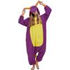 Simzoo Pigiama Intero Animali Unisex Kigurumi Adulto Carnevale Onesie Cosplay Halloween Costume per Donna Uomo Sleepwear