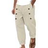 RYTEJFES Pantalone Lino Uomo Pantaloni di Indumento Largo Abbigliamento Comodo Leggeri Bermuda Elegante Leggero Morbidi Estivi Lunghi Comodi Curvy Eleganti