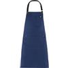 GIBLOR'S Grembiule Cucina Jersey, con Pettorina Rettangolare e Regolabile (blu)