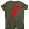 3stylershop T-Shirt Uomo Vintage Thunder Fulmine Saetta Rossa Rebel