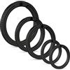 KeyUnity KA12BK Portachiavi Piatti in Titanio, 33/25/17,5 mm Anello Diviso a Spinta Laterale per Moschettone Chiave Torcia Coltello Cane ID Collare Tag (1L+2M+2S)