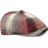 Dalababa Berretto piatto in tweed, 8 pannelli, stile vintage a quadri