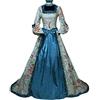 Richymfa Abito Rinascimentale da Donna Medievale Elegante Abito da Sera con Maniche a Tromba Taglie Forti Vestito da Cerimonia Lungo Verde Vintage Costumi Medioevo Regina Vittoriana per Carnevale