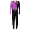 inhzoy Body Ginnastica Ritmica Bambina Manica Lunga Balletto Body Danza Classica Moderna Tuta Intera da Pattinaggio Artistico Jumpsuit da Ballo Tutina Dancewear