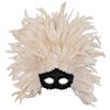 Celanisai Maschera mezzo viso da donna, maschere per carnevale, maschere da uomo, maschera a forma di piuma, supporto per maschera a mezza faccia, accessorio per feste, maschera veneziana, carnevale