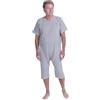FERRUCCI COMFORT Pigiama Tutone Sanitario Estivo con 3 Zip in Cotone a Maniche Corte e Pantalone Corto - 9008/6 - Made in Italy - Adatto agli Anziani