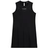 FREDDY Vestito Donna Senza Maniche in Jersey Stampa Floreale e Logo Oro Chiaro sul Davanti