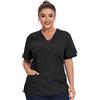 JONATHAN UNIFORM Divisa Sanitaria Donna, Casacca Medico 3 Tasche Manica Corta per Medico OSS Dentista Veterinario Clinica