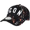 Hip Hop Honour Cappello Icon Arancione e Nero Taguee Streetwear Baseball, taglia unica, colore: Nero
