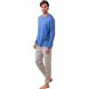 Noidinotte; more than pyjamas Noidinotte - Pigiama Uomo Invernale in Caldo Cotone Articolo Carlo. - L Azzurro