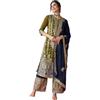 Parvdi Set Kurta etnico indiano da donna con Dupatta ricamato georgette Sharara Palazzo Suit
