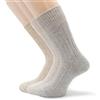 PASINI FASHION 3 Paia - Calze unisex in fibra di canapa - Collezione HEMPY - traspiranti, naturali ed ecosostenibili (IT, Numero, 43, 46, Regular, Regular, Bianco Corda Perla)