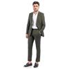 VEQUÈ Abito Uomo Elegante Vestito Sartoriale Slim Completo Cerimonia Casual Completo Giacca Pantalone Formale Bottoni (IT, Numero, 48, Regular, Regular, Verde)