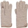 Roeckl Guanti Follati in Lana con Pelle a maglia 7 HS - beige