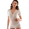 Liabel 3 camiciola donna mezza manica lana e cotone formaseno art. 5110/926 (7, bianco)