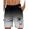 MARZXIN - Costume da bagno da uomo, a rapida asciugatura, con fodera in mesh, pantaloncini lunghi da spiaggia, traspiranti, per ragazzi, beach volley, surf, taglie S-3XL, nero/grigio, 3XL
