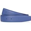 Erdi Ünver Cintura double face azzurra in vera pelle per uomo e donna. Cintura blu spessa 40mm