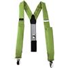 TigerTie - Bretelle sottili unisex a forma di Y, con 3 clip extra forti, tinta unita, bretelle in diversi colori a scelta, verde chiaro, Taglia unica