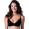 Infiore 1 Pezzo Reggiseno Donna Sollievo Soffice con Ferretto e Coppa in Pizzo, Nero 4B