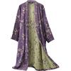 PRINCESS BRIDE Garza di cotone jacquard giapponese Yukata morbida camicia da notte accappatoio camicia da notte traspirante pigiama set per le donne, Viola, XXL