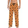 PAQGSREM Pantaloni pigiama da uomo super morbidi pantaloni da salotto con tasche, Pipistrelli di Halloween, XL