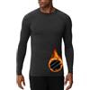 HUGE SPORTS Maglie Termiche da Uomo Invernale Biancheria Intima a Maniche Lunghe ad Asciugatura Rapida per Corsa Ciclismo Sci Grigio S