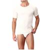 Liabel Maglietta Intima Uomo Lana Cotone 80% Lana 2-3-4 Pezzi Maglia Intima Uomo Termica Art 1851-23 (3XL, 2 Pezzi-Bianco Lana)