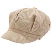 FSSTUD Cappelli da donna in corduroy, 8 pannelli, cappello a visiera vintage, stile strillone, da carrettiere, da pittore, cappello da tour, Beige, 6 7/8/7 1/8