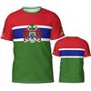 Generic Bandiera del Gambia Gambiano Maglietta Uomo Maglietta T-Shirt Manica Corta T-Shirts Uomo Casual Magliette Basic per Bodybuilding Hip-Hop Palestra