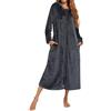 Generico Vestaglia Donna Invernale Elegante Accappatoio Con Cintura E Cappuccio Tinta Unita Manica Lunga Vestaglia Cotone Taglie Forti Caldo Vestaglia Da Bagno Spugna Kimono Pigiama Per Casa Spa Hotel