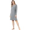 SNELLY Camicia da Notte Serafino Autunno Inverno Donna Caldo Cotone Interlock, CL533