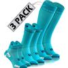 sesto senso 3 Paia di Calzini Sportivi MIX Turchese - Corti alla Caviglia al Polpaccio e Lunghi a Compressione Multisport Unisex 39-42 Turkus