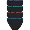 Bonds Confezione da 4 slip hipster da uomo, taglie forti, 3XL-7XL, MVY94W, comodo cotone, Nero, 5XL