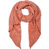 styleBREAKER Sciarpa donna asimmetrica a zig-zag,Rosso-Beige