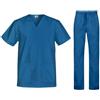 B-well Cesare Divisa Sanitaria Donna e Uomo | Uniforme Sanitaria Donna e Uomo Unisex Set con Casacca e Pantalone | Divise Sanitarie