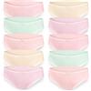 SAMILY Mutande da ragazza, set da 10 pezzi, 100% cotone, boxer