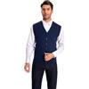 WOSICA Men's 100% Cashmere V Neck Waistcoat