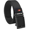 No Limits Cintura Uomo Tattica Militare in Nylon Nero, Fibbia Scorrevole e Regolazione Millimetrica, Alta 3,5 cm, Senza Buchi, Con Scatola
