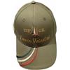 Aeronautica Militare Cappello Uomo HA1205 Ricamato 313° Gruppo Frecce Tricolori (IT, Testo, Taglia Unica, Verde Militare)