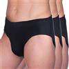 HERMKO 3300 Confezione da 3 Mutande da Uomo in Cotone, Farbe:Nero, Größe Herren:7 (XXL)