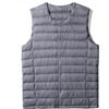 DUNSBY Gilet Donna Leggero Gilet da uomo in piumino senza maniche autunno inverno ultraleggero ripiegabile caldo piumino da uomo(Gray,XL)