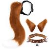 DRESHOW Volpe Coda di Pelliccia Sintetica Orecchie di Gatto Fermaglio per Capelli Costume da Festa di Halloween Girocollo al Collo Set Cosplay