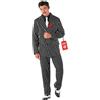 Morph Costume Gangster Uomo, Costume Anni 20 Halloween Uomo | Giacca, Pantaloni & Cravatta Bianca, Gessato Nero Anni 20, Perfetto per Halloween, Ideale per Travestirsi