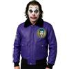 Leather Verse Jok3r - Giacca da uomo con colletto in finta pelliccia, per cosplay, costume di Halloween, taglie 2XS - 4XL, Viola - Ecopelle, M