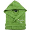 Cieffepi Home Collections Solo Mio Basic Accappatoio Personalizzato con Cappuccio in Morbida Spugna idrofila Puro Cotone (S, Verde)