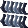sockenkauf24 12 Paia Calze Uomo Donna Calzini Lunghi Business Comode Cotone Traspiranti 70203T WP (Jeans Blu Navy 47-50)
