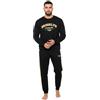 Pyrex Pigiama Uomo Caldo Cotone Interlock Pigiama Uomo Invernale Lungo con Polsini e Stile Sportivo (IT, Testo, XL, Regular, Regular, Modello 5)