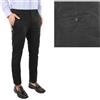 VEQUÈ Pantaloni Eleganti da Uomo Estivi Cotone Leggero Elasticizzato Microfantasia Chino Primavera Estate Pois Casual (IT, Numero, 50, Regular, Regular, Nero)