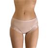 BeMyco Slip Donna Midi Cotone in Pizzo Vita Media, Set 6 Mutande Donna morbide ed Eleganti, Intimo Made in Italy Nero, Bianco, Nudo (IT, Testo, S, Regular, Regular, Nudo)